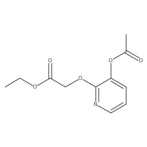 3-Acetoxy-2-(ethoxycarbonyl)methoxypyridine Structure