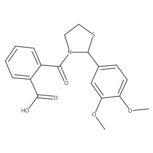 2-[2-(3,4-Dimethoxyphenyl)-1,3-thiazolidine-3-carbonyl]benzoic acid结构式