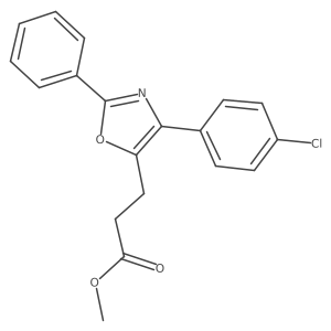 Methyl 3-[4-(4-chlorophenyl)-2-phenyl-5-oxazolyl]propionate Structure