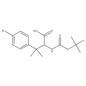 3-(4-Bromophenyl)-2-{[(tert-butoxy)carbonyl]amino}-3-methylbutanoic acid结构式