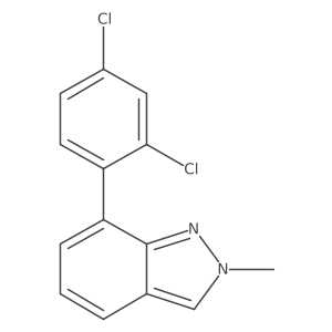 7-(2,4-dichloro-phenyl)-2-methyl-2H-indazole结构式
