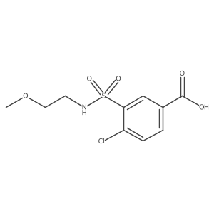4-chloro-3-[[(2-methoxyethyl)amino]sulfonyl]Benzoic acid结构式