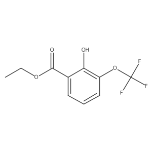 Ethyl 2-hydroxy-3-(trifluoromethoxy)benzoate结构式