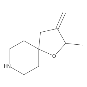 2-Methyl-3-methylidene-1-oxa-8-azaspiro[4.5]decane结构式