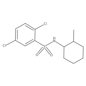 2,5-dichloro-N-(2-methylcyclohexyl)benzenesulfonamide结构式