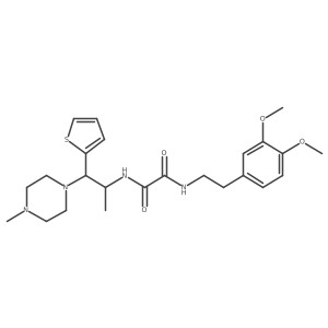 N'-[2-(3,4-dimethoxyphenyl)ethyl]-N-[1-(4-methylpiperazin-1-yl)-1-(thiophen-2-yl)propan-2-yl]ethanediamide结构式