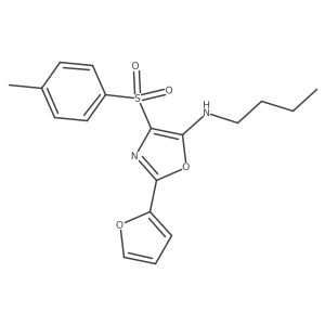 N-butyl-2-(furan-2-yl)-4-tosyloxazol-5-amine结构式
