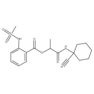 1-[(1-Cyanocyclohexyl)carbamoyl]ethyl 2-methanesulfonamidobenzoate Structure