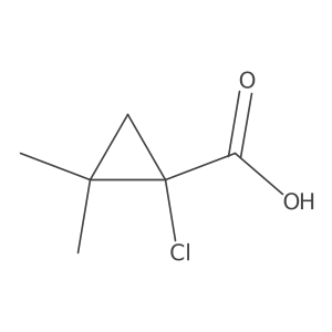 1-Chloro-2,2-dimethylcyclopropane-1-carboxylic acid结构式