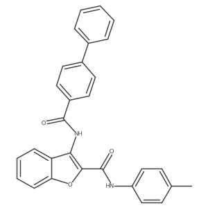 3-([1,1'-biphenyl]-4-ylcarboxamido)-N-(p-tolyl)benzofuran-2-carboxamide Structure