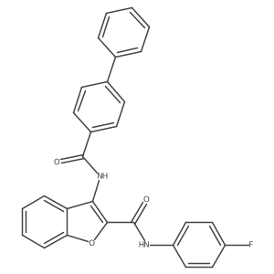 3-([1,1'-biphenyl]-4-ylcarboxamido)-N-(4-fluorophenyl)benzofuran-2-carboxamide结构式