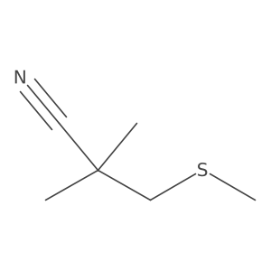 2,2-Dimethyl-3-(methylsulfanyl)propanenitrile结构式