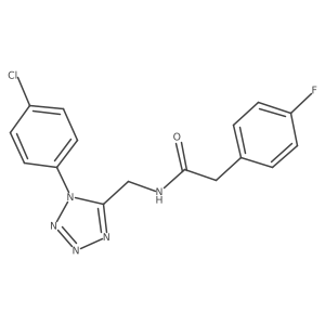 N-{[1-(4-chlorophenyl)-1H-1,2,3,4-tetrazol-5-yl]methyl}-2-(4-fluorophenyl)acetamide结构式