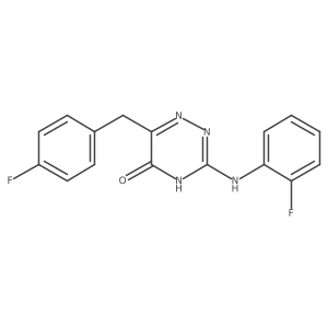 6-(4-fluorobenzyl)-3-((2-fluorophenyl)amino)-1,2,4-triazin-5(4H)-one Structure