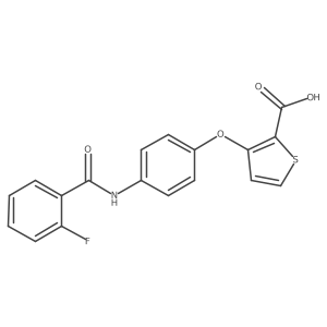 3-{4-[(2-Fluorobenzoyl)amino]phenoxy}-2-thiophenecarboxylic acid Structure