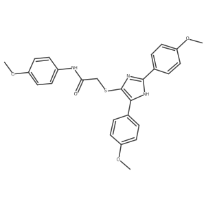 2-{[2,5-bis(4-methoxyphenyl)-1H-imidazol-4-yl]sulfanyl}-N-(4-methoxyphenyl)acetamide Structure