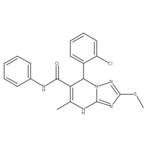 7-(2-chlorophenyl)-5-methyl-2-(methylthio)-N-phenyl-4,7-dihydro-[1,2,4]triazolo[1,5-a]pyrimidine-6-carboxamide结构式