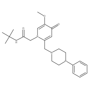 N-(tert-butyl)-2-(5-methoxy-4-oxo-2-((4-phenylpiperazin-1-yl)methyl)pyridin-1(4H)-yl)acetamide结构式