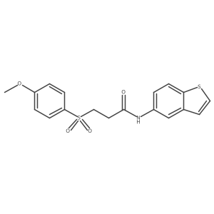 N-(benzo[b]thiophen-5-yl)-3-((4-methoxyphenyl)sulfonyl)propanamide Structure
