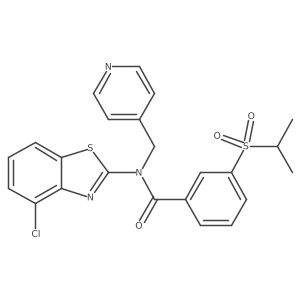 N-(4-chlorobenzo[d]thiazol-2-yl)-3-(isopropylsulfonyl)-N-(pyridin-4-ylmethyl)benzamide Structure