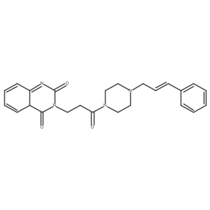 3-[3-oxo-3-[4-[(E)-3-phenylprop-2-enyl]piperazin-1-yl]propyl]-4aH-quinazoline-2,4-dione Structure