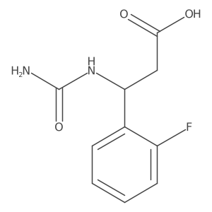 3-(Carbamoylamino)-3-(2-fluorophenyl)propanoic acid结构式