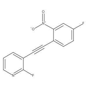 2-Fluoro-3-[(4-fluoro-2-nitrophenyl)ethynyl]pyridine Structure