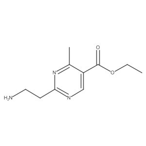 Ethyl 2-(2-aminoethyl)-4-methyl-5-pyrimidinecarboxylate Structure