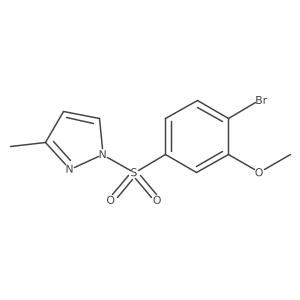 1-Bromo-2-methoxy-4-[(3-methylpyrazolyl)sulfonyl]benzene结构式