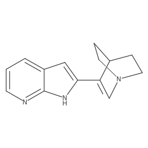 3-(1H-Pyrrolo[2,3-b]pyridin-2-yl)-1-azabicyclo[2.2.2]oct-2-ene结构式