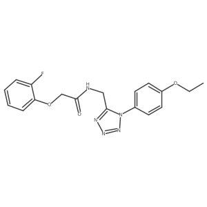 N-((1-(4-ethoxyphenyl)-1H-tetrazol-5-yl)methyl)-2-(2-fluorophenoxy)acetamide结构式