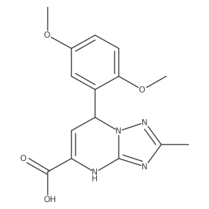 7-(2,5-Dimethoxyphenyl)-2-methyl-4,7-dihydro[1,2,4]triazolo[1,5-a]pyrimidine-5-carboxylic acid结构式