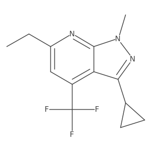 3-Cyclopropyl-6-ethyl-1-methyl-4-(trifluoromethyl)-1H-pyrazolo[3,4-b]pyridine Structure