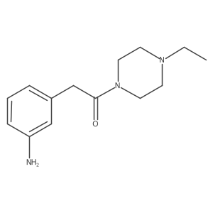 2-(3-Aminophenyl)-1-(4-ethyl-1-piperazinyl)ethanone结构式