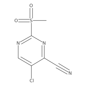 5-Chloro-2-(methylsulfonyl)pyrimidine-4-carbonitrile Structure