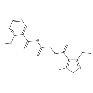 [2-[(2-Methoxybenzoyl)amino]-2-oxoethyl] 3-ethyl-5-methyl-1,2-oxazole-4-carboxylate Structure