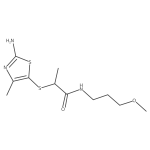 2-[(2-Amino-4-methyl-5-thiazolyl)thio]-N-(3-methoxypropyl)propanamide结构式