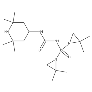 P,P-Bis(2,2-dimethyl-1-aziridinyl)-N-[(2,2,6,6-tetramethyl-4-piperidinyl)carbamoyl]phosphinic amide Structure
