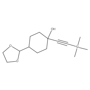 4-(1,3-Dioxolan-2-yl)-1-((trimethylsilyl)ethynyl)cyclohexanol Structure