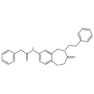 N-[2,3,4,5-Tetrahydro-3-oxo-4-(2-phenylethyl)-1,4-benzoxazepin-7-yl]benzeneacetamide Structure