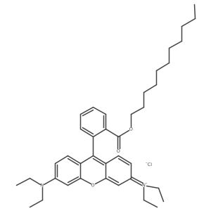 3,6-Bis(diethylamino)-9-(2-((undecyloxy)carbonyl)phenyl)xanthylium chloride结构式