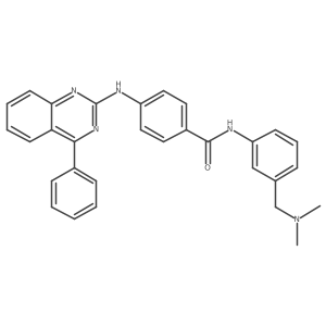 n-{3-[(Dimethylamino)methyl]phenyl}-4-[(4-phenylquinazolin-2-yl)amino]benzamide结构式