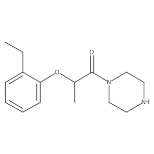 2-(2-Ethylphenoxy)-1-(piperazin-1-yl)propan-1-one Structure