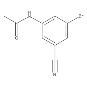 N-(3-bromo-5-cyanophenyl)acetamide结构式