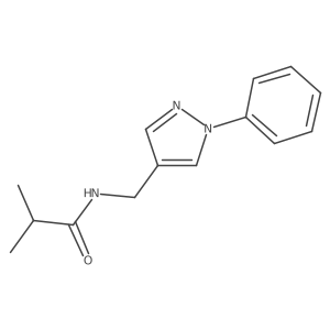 N-((1-Phenyl-1H-pyrazol-4-yl)methyl)isobutyramide结构式