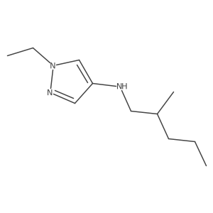1-Ethyl-N-(2-methylpentyl)-1H-pyrazol-4-amine结构式
