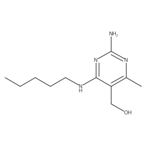 (2-Amino-4-methyl-6-(pentylamino)pyrimidin-5-yl)methanol Structure
