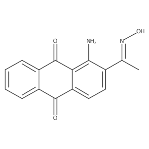 1-Amino-2-[1-(hydroxyimino)ethyl]-9,10-anthracenedione结构式