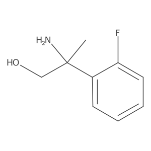 2-Amino-2-(2-fluorophenyl)propan-1-ol结构式