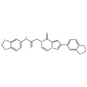 N-1,3-benzodioxol-5-yl-2-[2-(1,3-benzodioxol-5-yl)-4-oxopyrazolo[1,5-a]pyrazin-5(4H)-yl]acetamide Structure